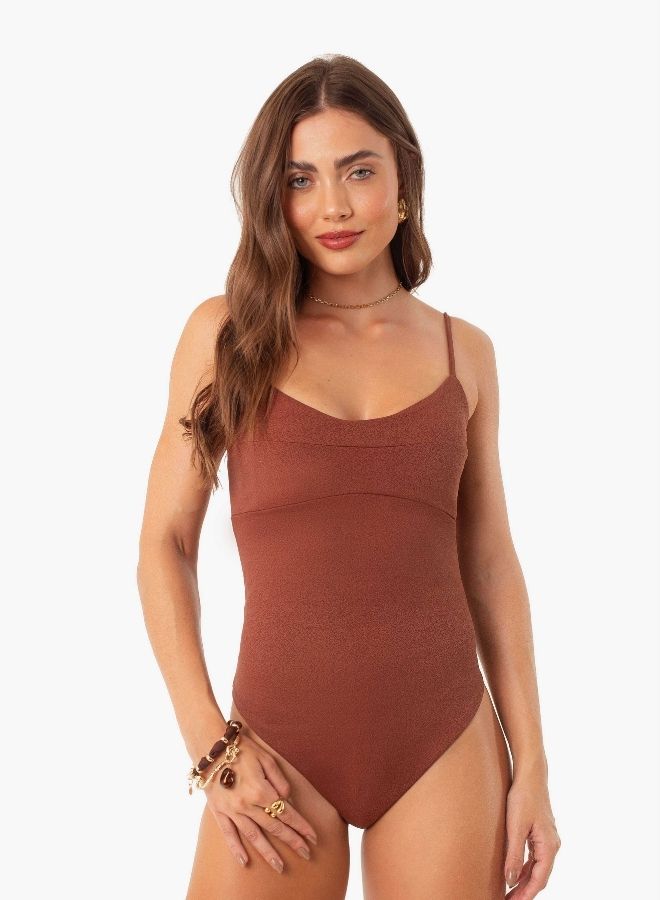 SWIMSUIT TERRACOTA SAND